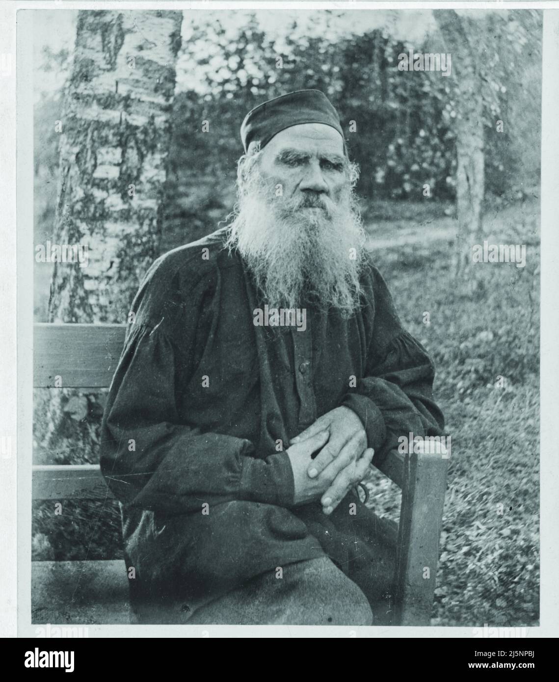 Porträt von Leo Tolstoi Stockfoto