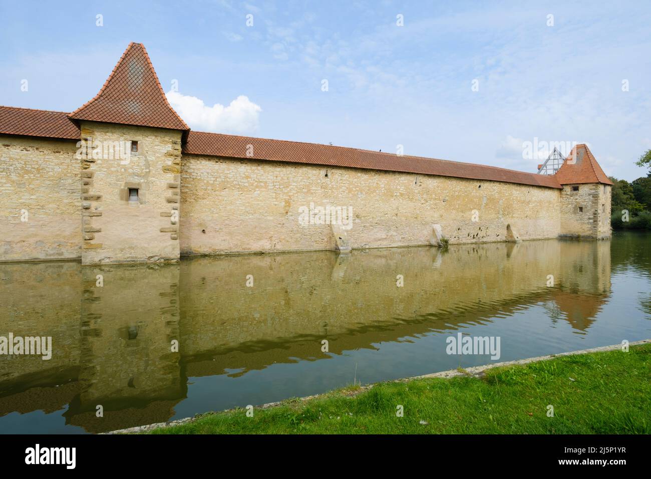 Historische Stadtmauer in Weißenburg, Franken, bayern Stockfoto
