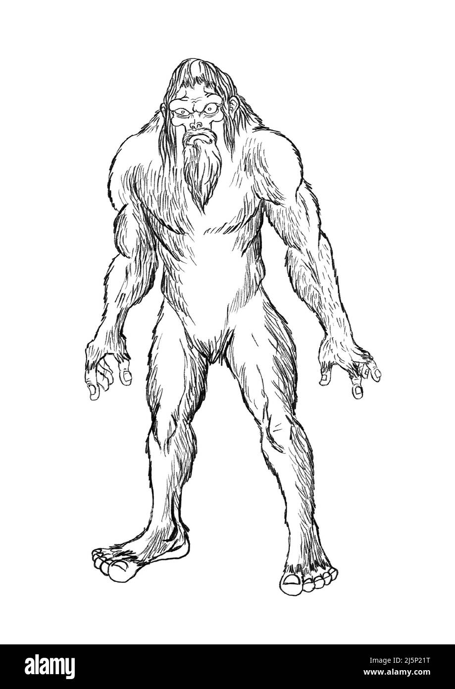 sasquatch-Illustration Stockfoto