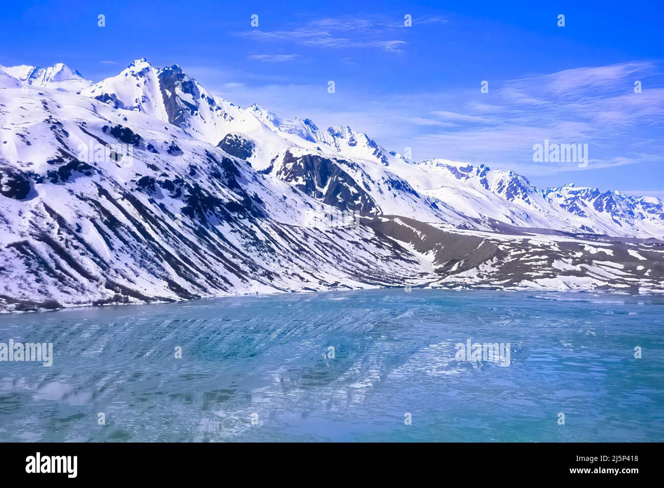 Gletschersee in der Icy Bay, Wrangell-St. Elias National Park, Alaska, USA Stockfoto