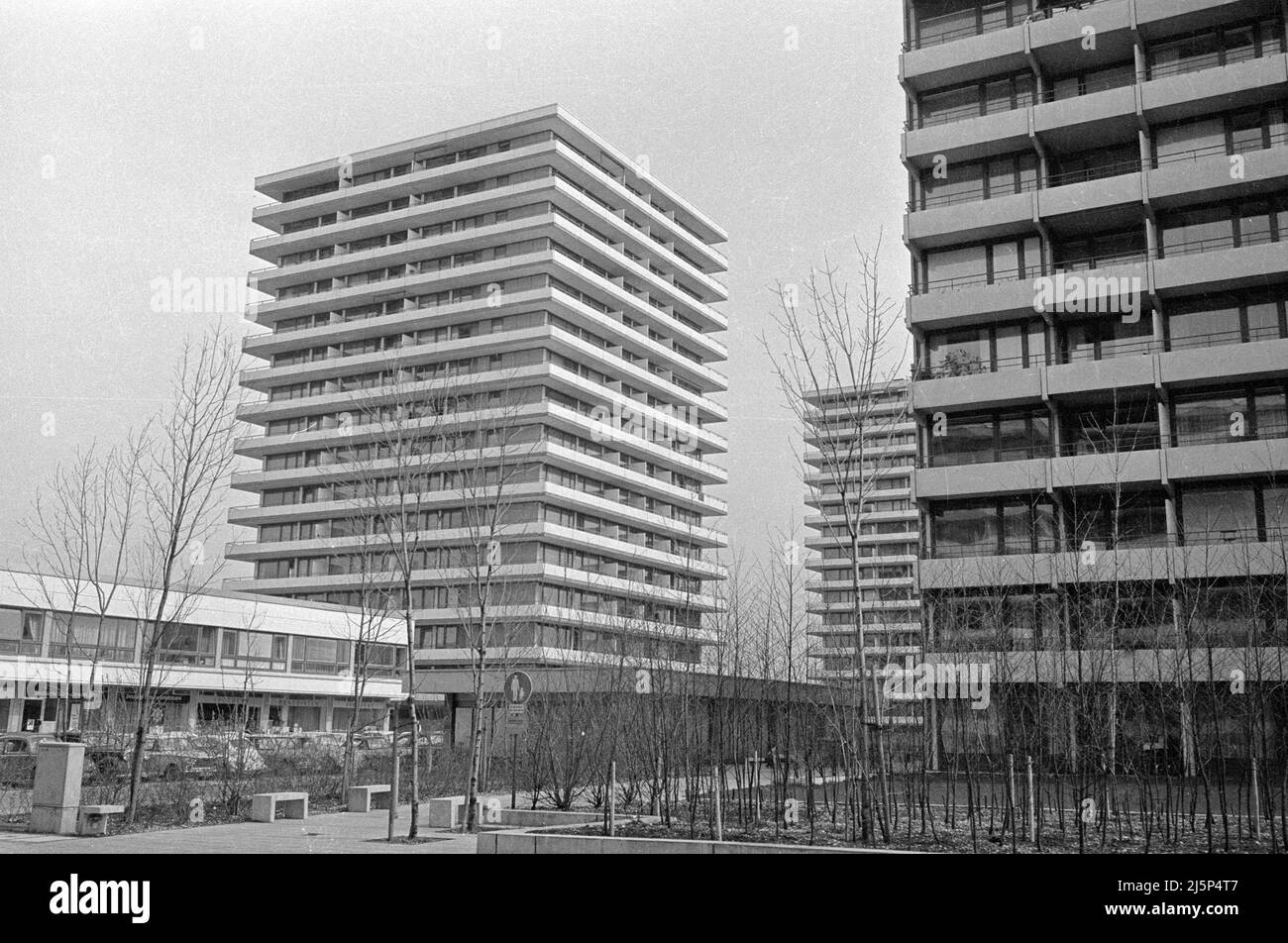Bau von modernen Wohnungen in München. [Automatisierte Übersetzung] Stockfoto