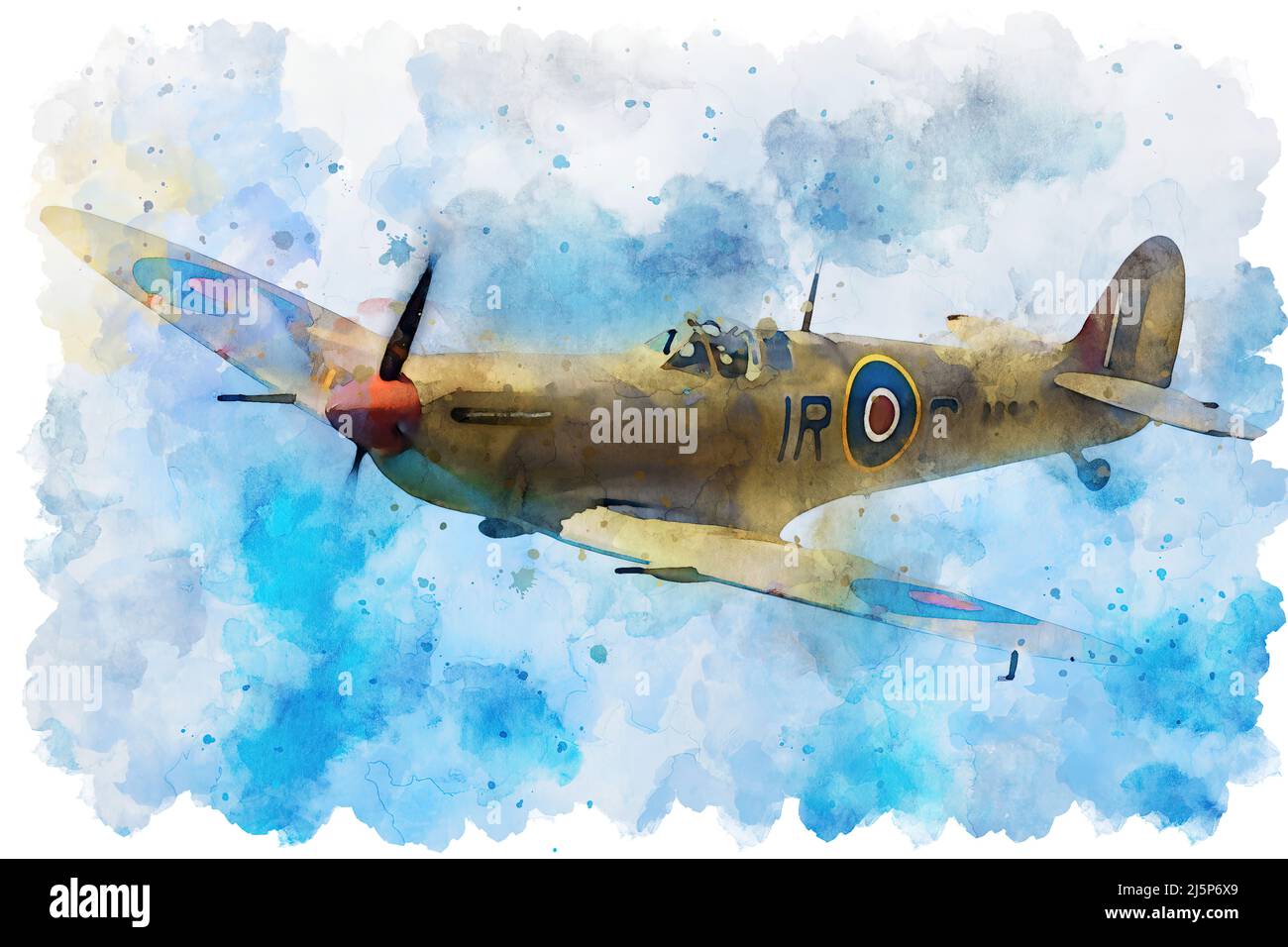 Supermarine Spitfire im Flug Stockfoto