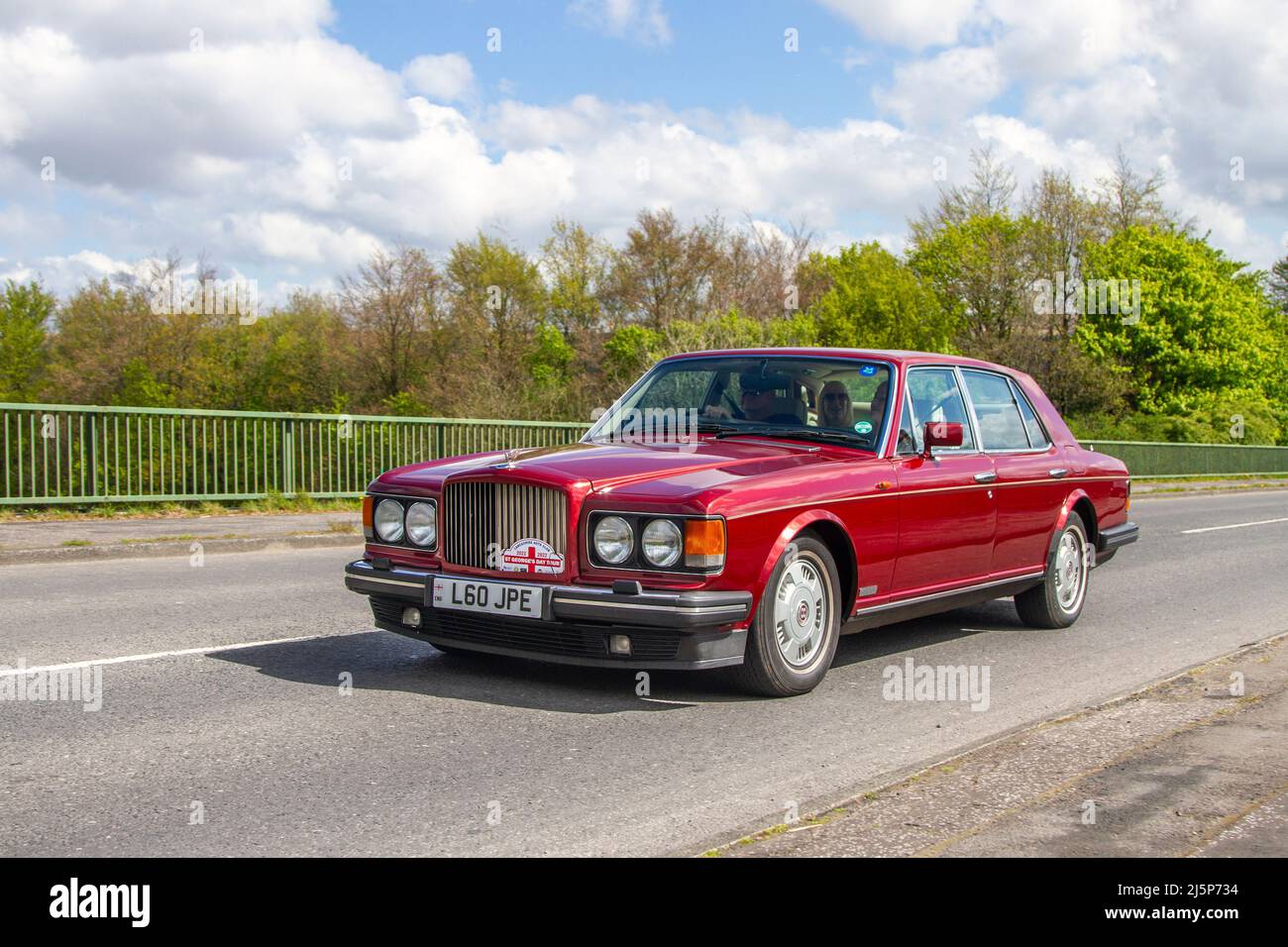 1994 90s 90er Jahre rot Bentley Brooklands 6750cc 3-Gang Automatik Stockfoto