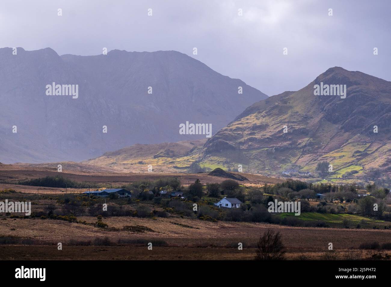 Maumturk Mountains, Maam, County Galway, Irland, im Frühjahr Stockfoto