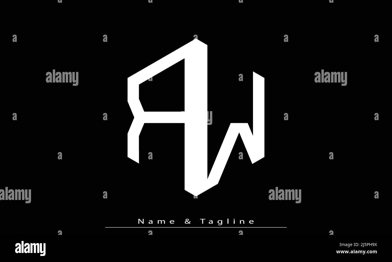 Alphabet Buchstaben Initialen Monogramm Logo RW , WR Stock Vektor