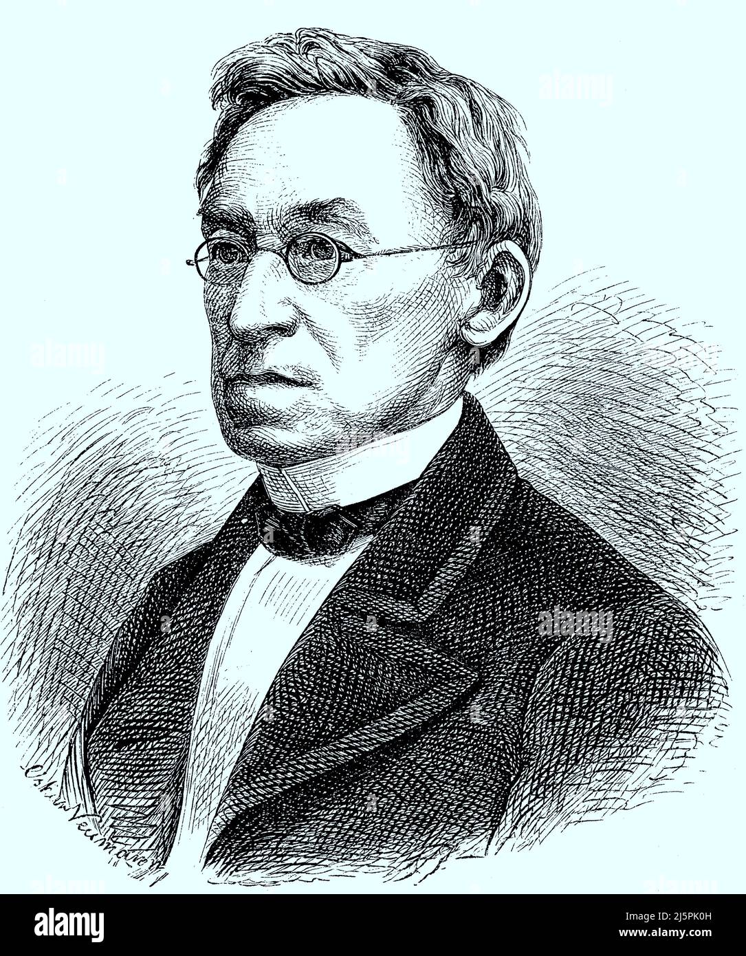 Karl Joseph Georg Sigismund Wächter, auch Carl Georg Wächter, ab 1835 von Wächter, 24. Dezember 1797 bis 15. Januar 1880, deutscher Jurist, Kammerpräsident, Hochschullehrer und Politiker, Historisch, Historische, digital verbesserte Reproduktion eines Originals aus dem 19.. Jahrhundert / digital restaurierte Reproduktion einer Originalvorlage aus dem 19. Jahrhundert, das Originaldatum ist nicht bekannt Stockfoto