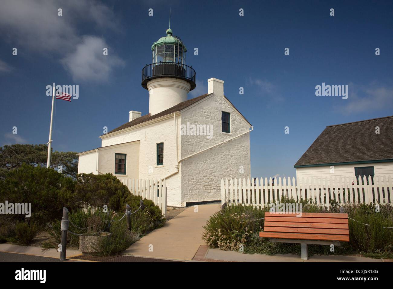 Old Point Loma Lighthouse im Cabrillo National Park, San Diego Stockfoto