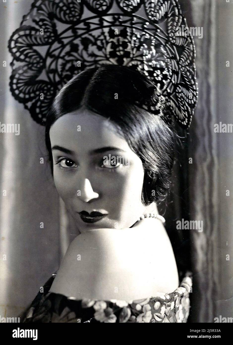 Dolores del Rio - Werbeaufnahme, die verwendet wurde, um ihre Spanien-Tournee im Jahr 1926 zu fördern. Foto aus ihrem Film Joanna - 1926 Stockfoto