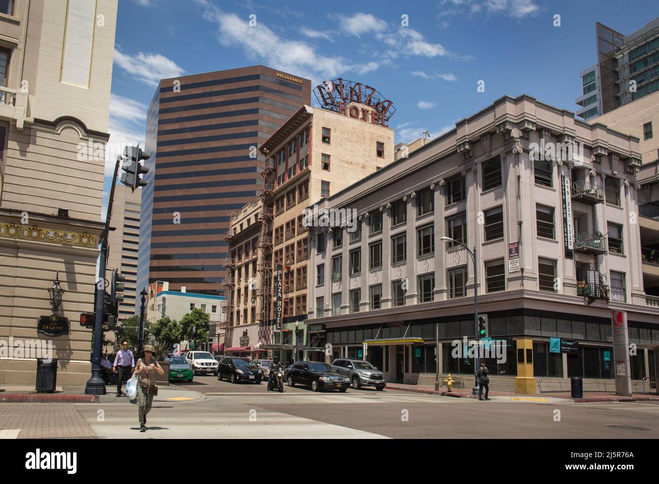 4. Ave im Gaslamp Quarter, San Diego Stockfoto