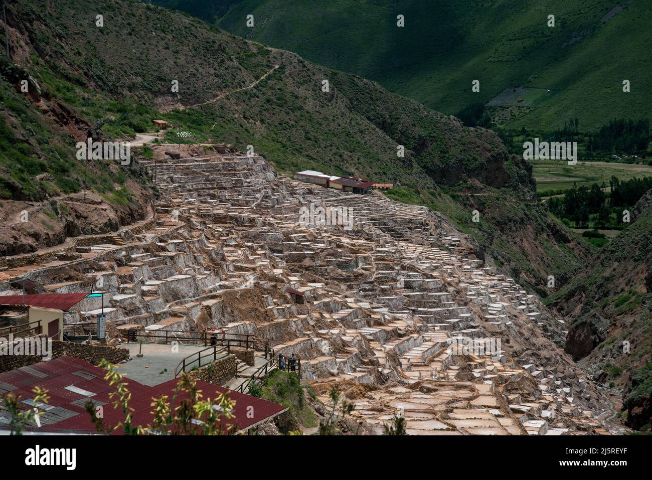 Salinas de Maris Salzverdampfungsteiche Stockfoto