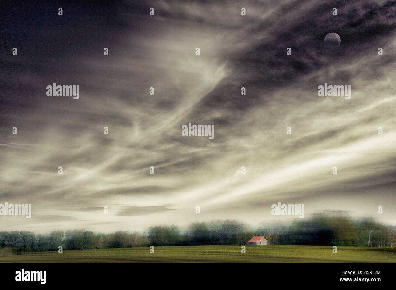 ZEITGENÖSSISCHE FOTOKUNST: Licht an einem dunklen Ort Stockfoto