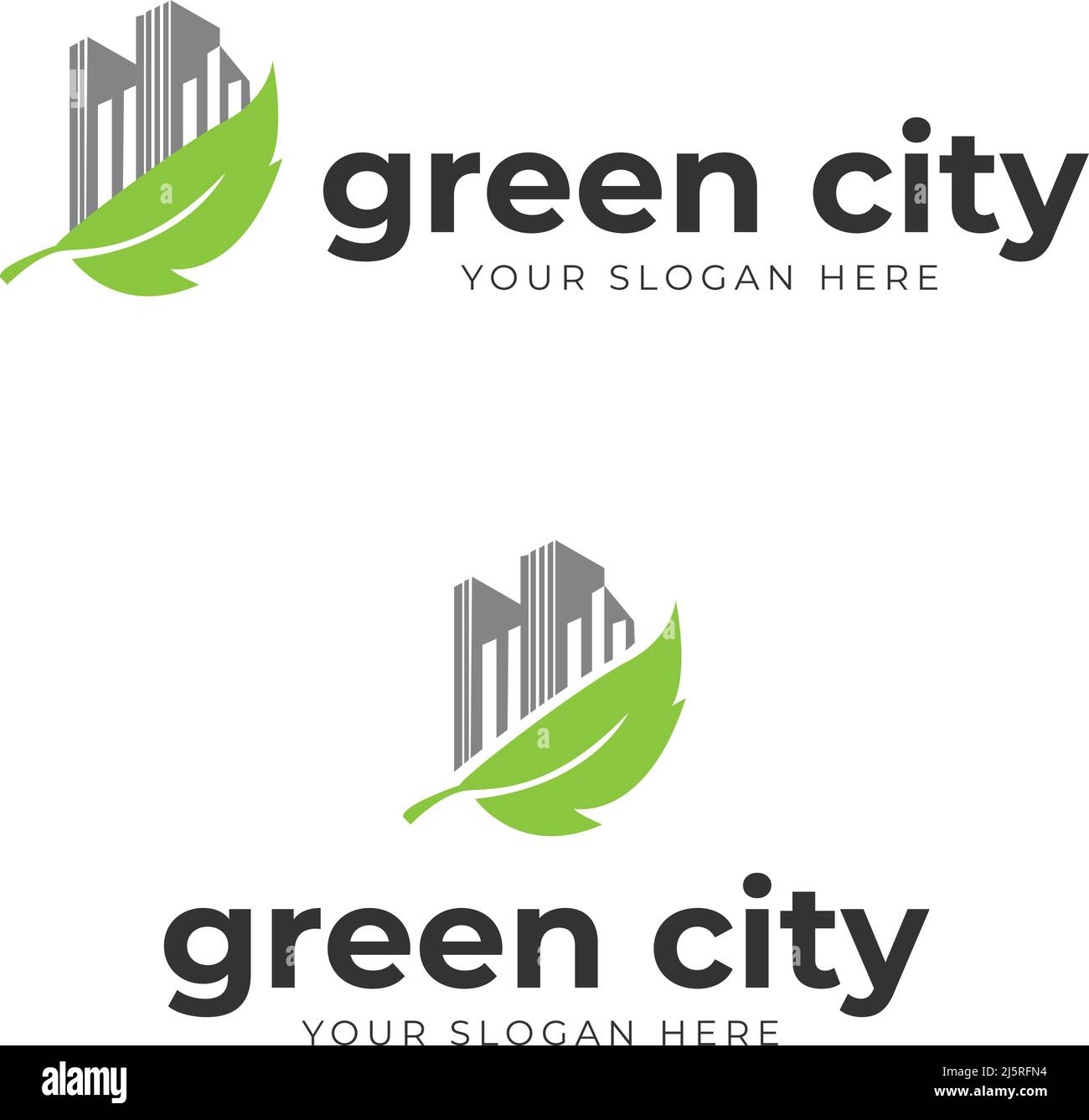 Natural Real Estate Company Logo | Leaf City Stock Vektor