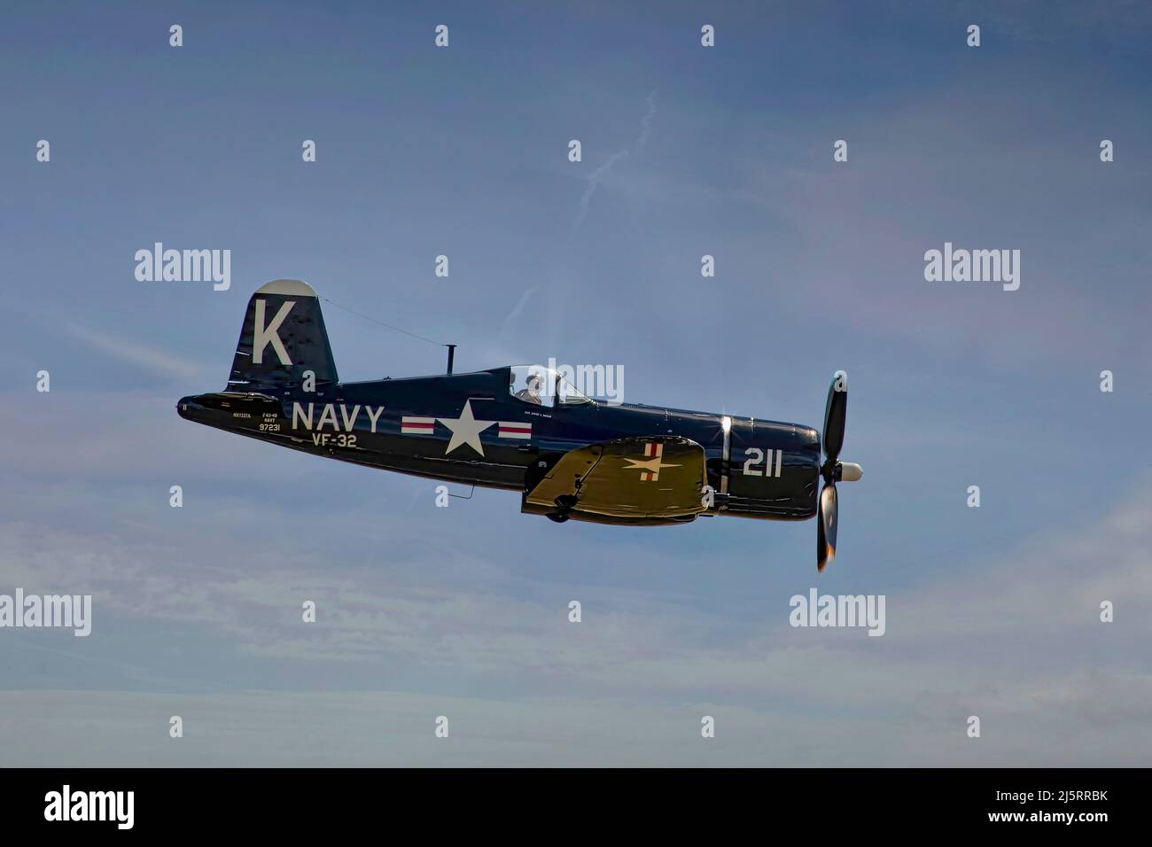 Chance Vought F4U Corsair im Flug Stockfoto