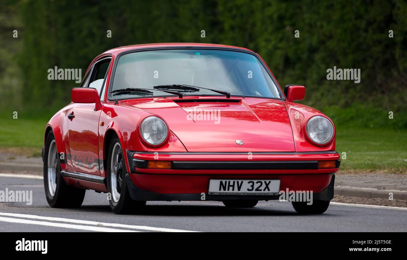 1982 roter Porsche Carrera Stockfoto