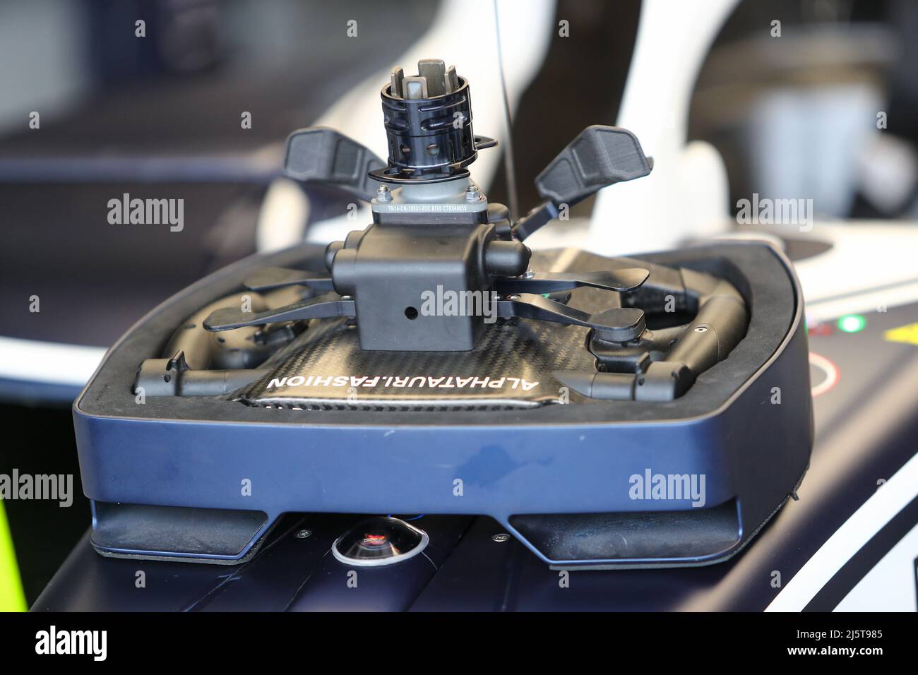 Enzo e Dino Ferrari Circuit, Imola, Italien, 24. April 2022, Scuderia AlphaTauri Lenkrad während des Formel 1 Rolex Emilia Romagna Grand Prix 2022, Stockfoto