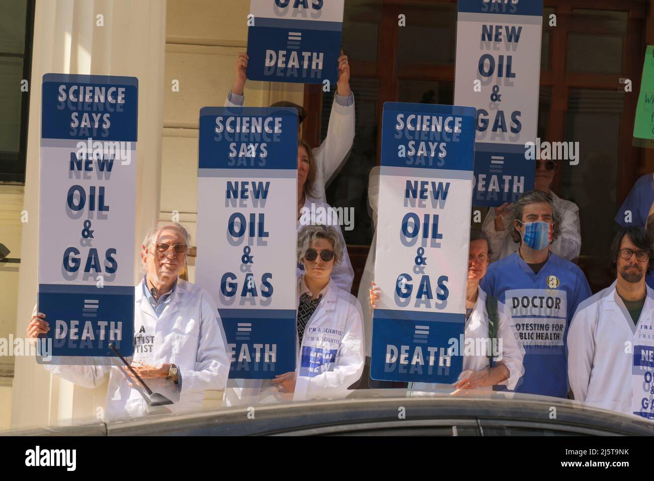 Am 2020. September haben sich die Demonstranten im Zentrum von London gegen den Klimawandel eingesetzt Stockfoto