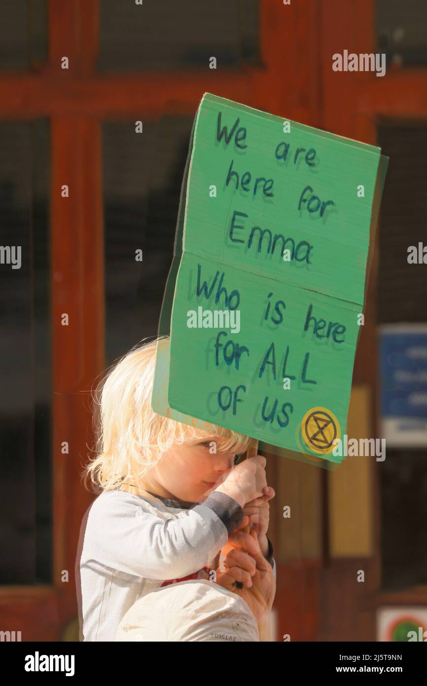 Am 2020. September haben sich die Demonstranten im Zentrum von London gegen den Klimawandel eingesetzt Stockfoto