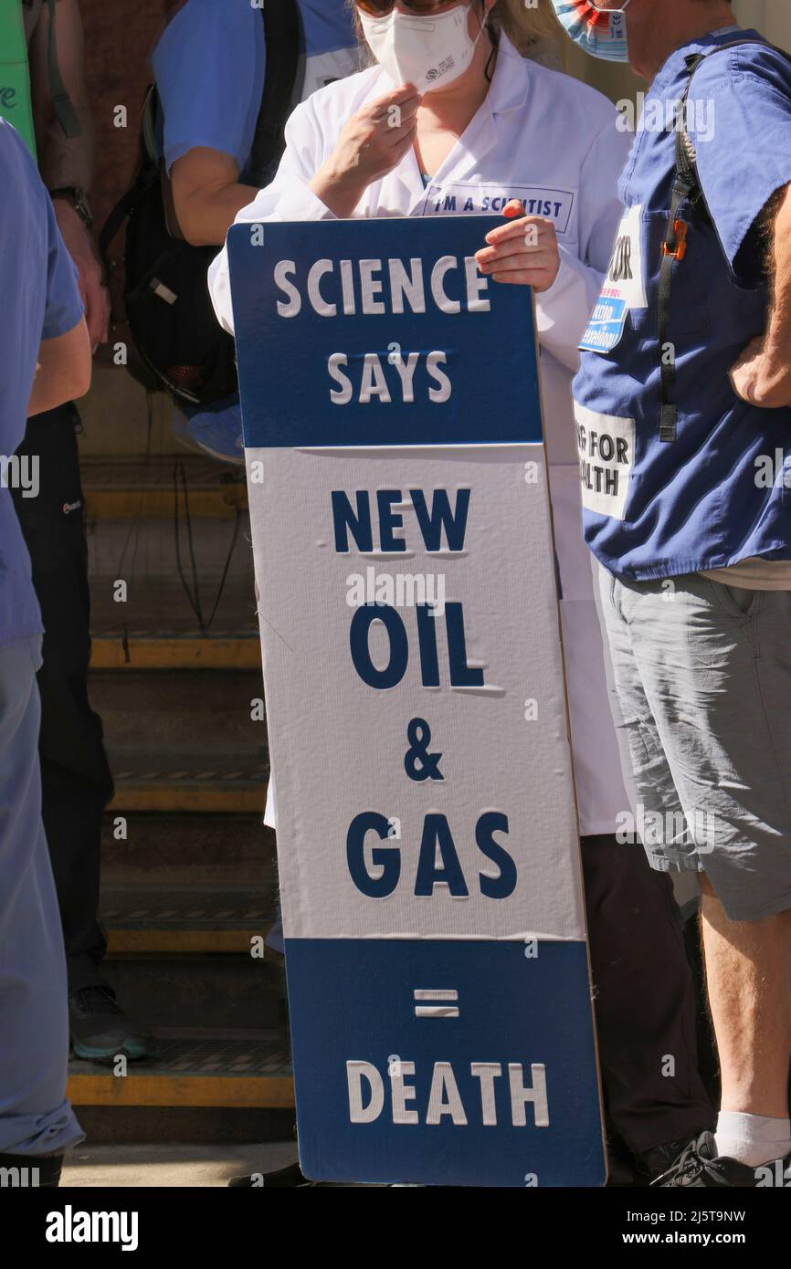 Am 2020. September haben sich die Demonstranten im Zentrum von London gegen den Klimawandel eingesetzt Stockfoto