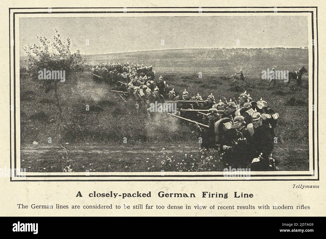 Infanterie in einer Schusslinie, Deutsche Armee im Manouvre-Feld, 1902 Stockfoto