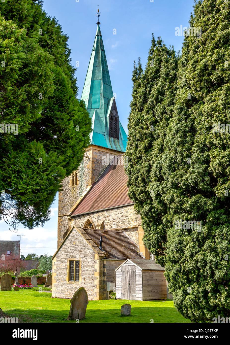 St. James the Great Church in Harvington, Evesham, Worcestershire. Stockfoto