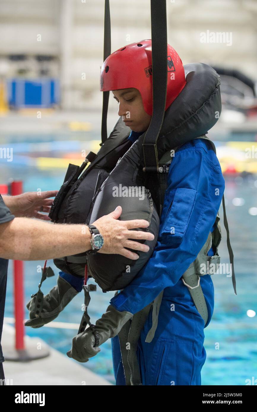 Datum: 08-23-2017 Ort: Sonny Carter NBL Thema: ASCAN Water Survival Training mit Zena Cardman, Jonny Kim, Warren Hoburg, Loral O' Hara, Jennifer Sidey und Jessica Watkins Fotograf: David DeHoyos Stockfoto