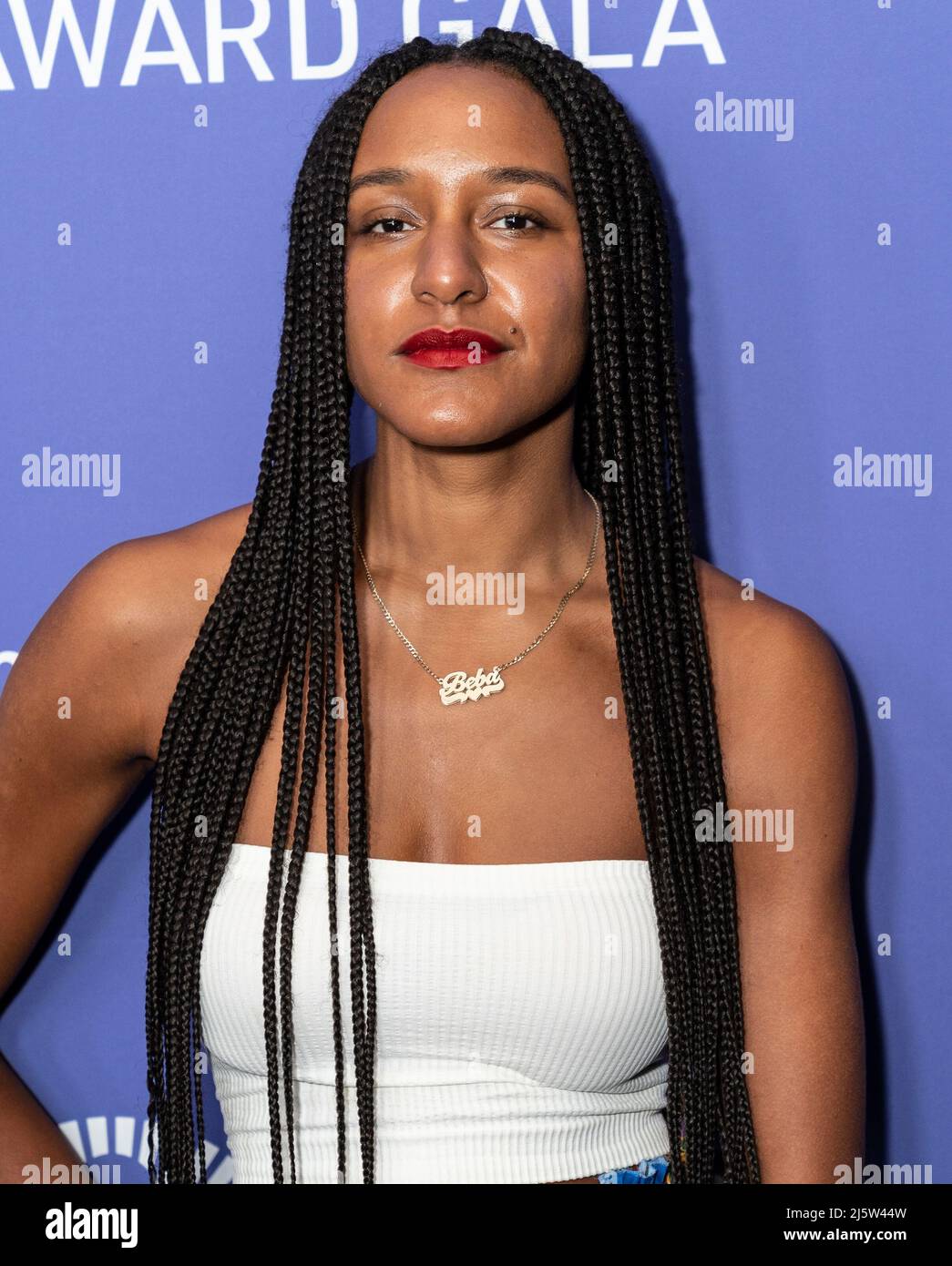 New York, Usa. 25. April 2022. Rebeca Hunt nimmt an der Chaplin Award Gala 47. in der Alice Tully Hall Teil (Foto: Lev Radin/Pacific Press) Quelle: Pacific Press Media Production Corp./Alamy Live News Stockfoto