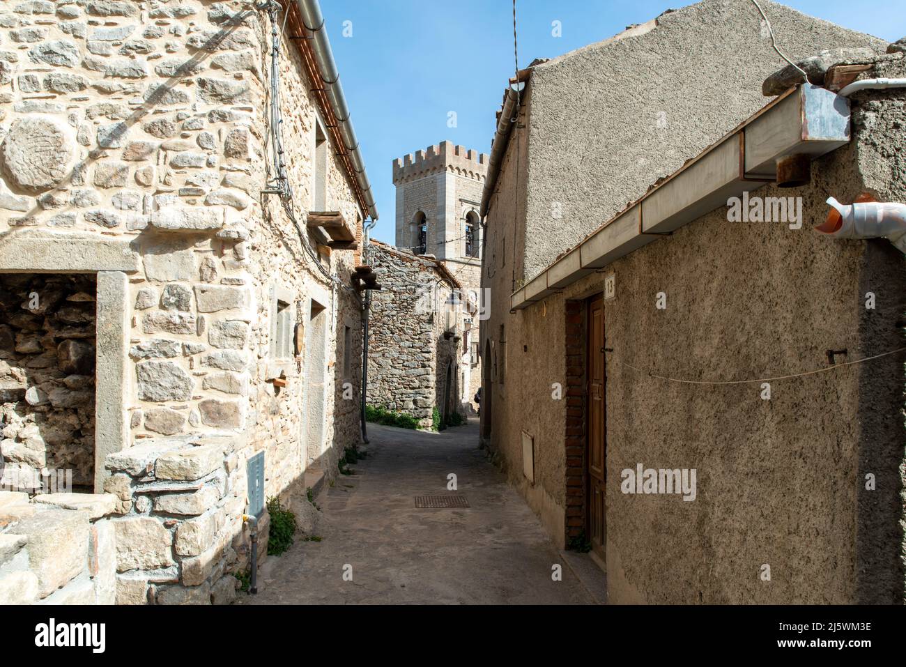 strade interne e costruzioni di Montalbano Elicona in Provincia di Messina, borgo dei borghi 2015, splendido borgo medievale molto caratteristico Stockfoto