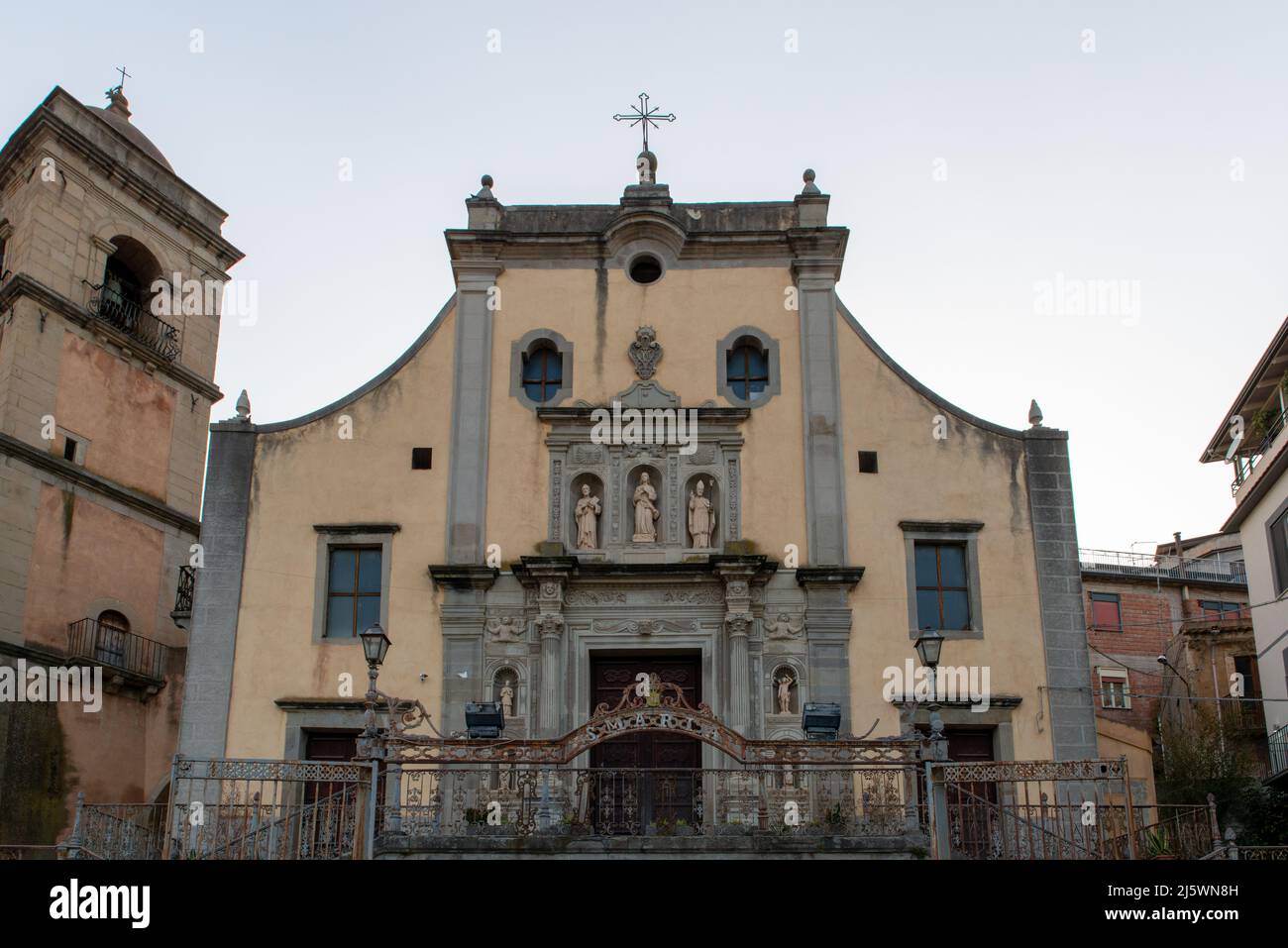 chiesa santa maria assunta a San Piero Patti, borgo in Provincia di Messina sui monti Nebrodi Stockfoto