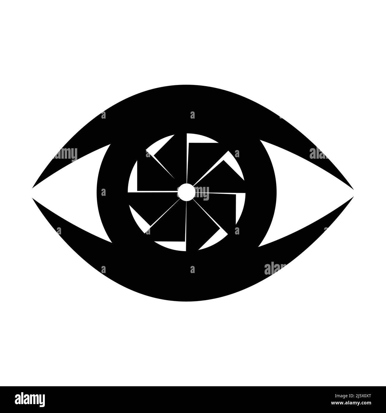 Nahaufnahme eines Auges. Vektorgrafik. Isoliert Stock Vektor