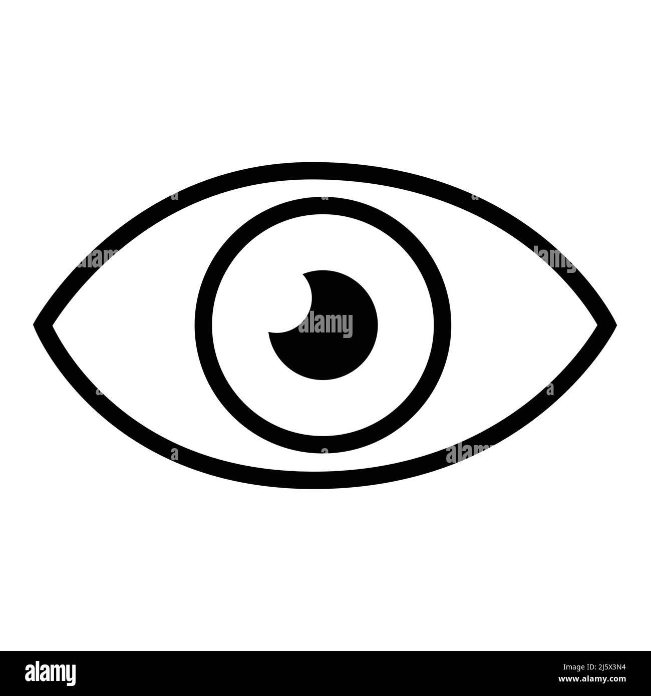 Logo der Linie „Simple Eye“ mit Symbol Stock Vektor