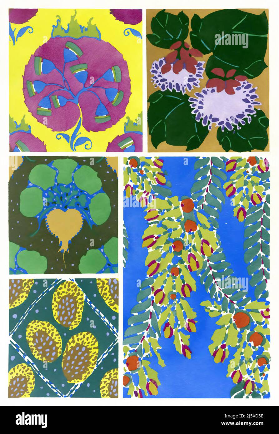 Kunst von Emile-Allain Séguy - Floréal; Dessins & coloris nouveaux Plate 7 (1925) Stockfoto