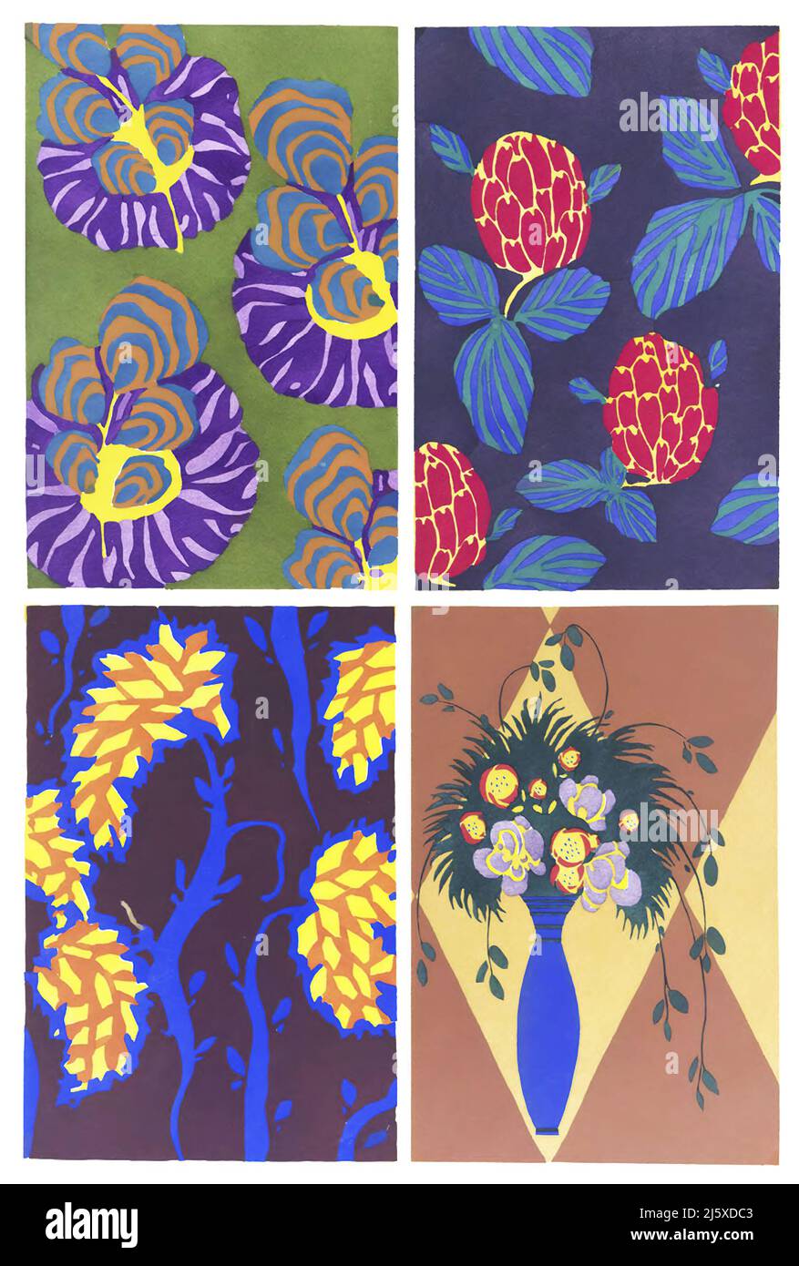 Kunst von Emile-Allain Séguy - Floréal; Dessins & coloris nouveaux Plate 2 (1925) Stockfoto