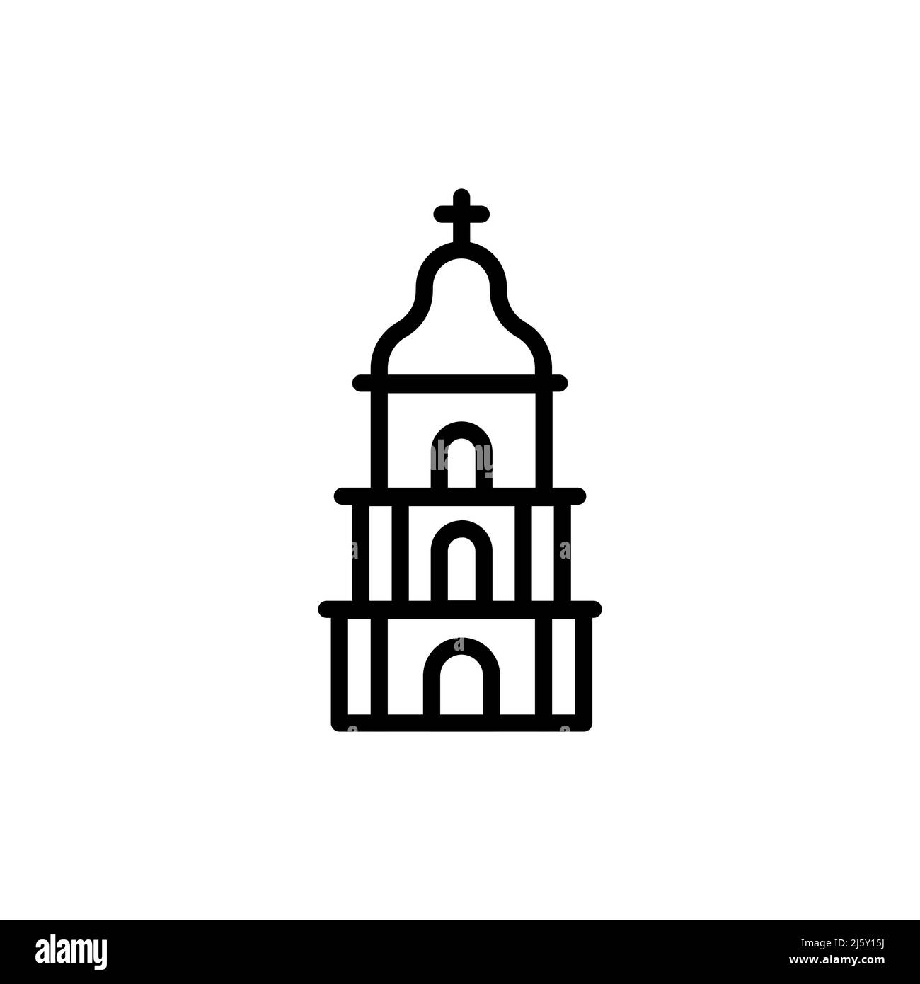 Symbol für die Linienfarbe von Sophia von Kiew. Isoliertes Vektorelement. Skizzieren Sie das Piktogramm für Webseite, mobile App, Promo Stock Vektor