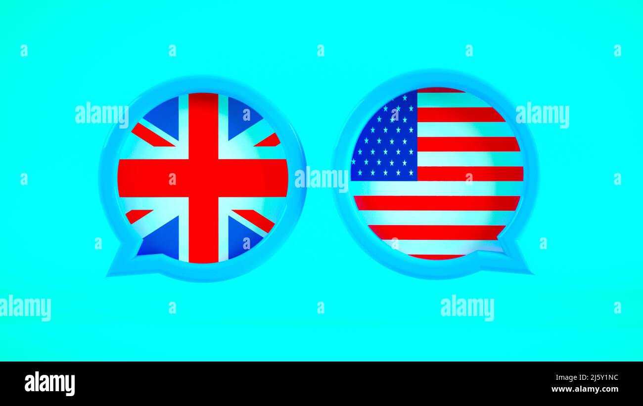 US- und UK-Flagge Stockfoto