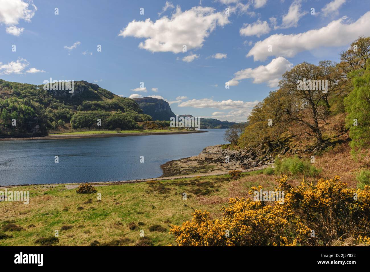 Loch Carron aus North Strome, Wester Ross, Schottland Stockfoto