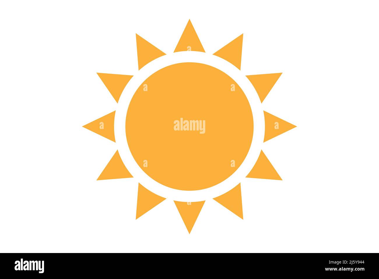 Sun Symbol Symbol einfaches Design Stock Vektor