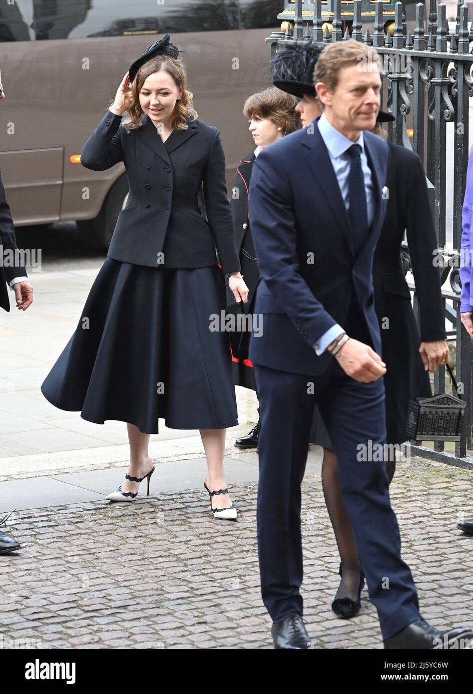 Foto muss gutgeschrieben werden ©Alpha Press 079965 29/03/2022 Zenouska Mowatt und James Ogilvy im Erntedankgottesdienst für seine Königliche Hoheit hielt der Prinz Philip Duke von Edinburgh in der Westminster Abbey in London. Stockfoto