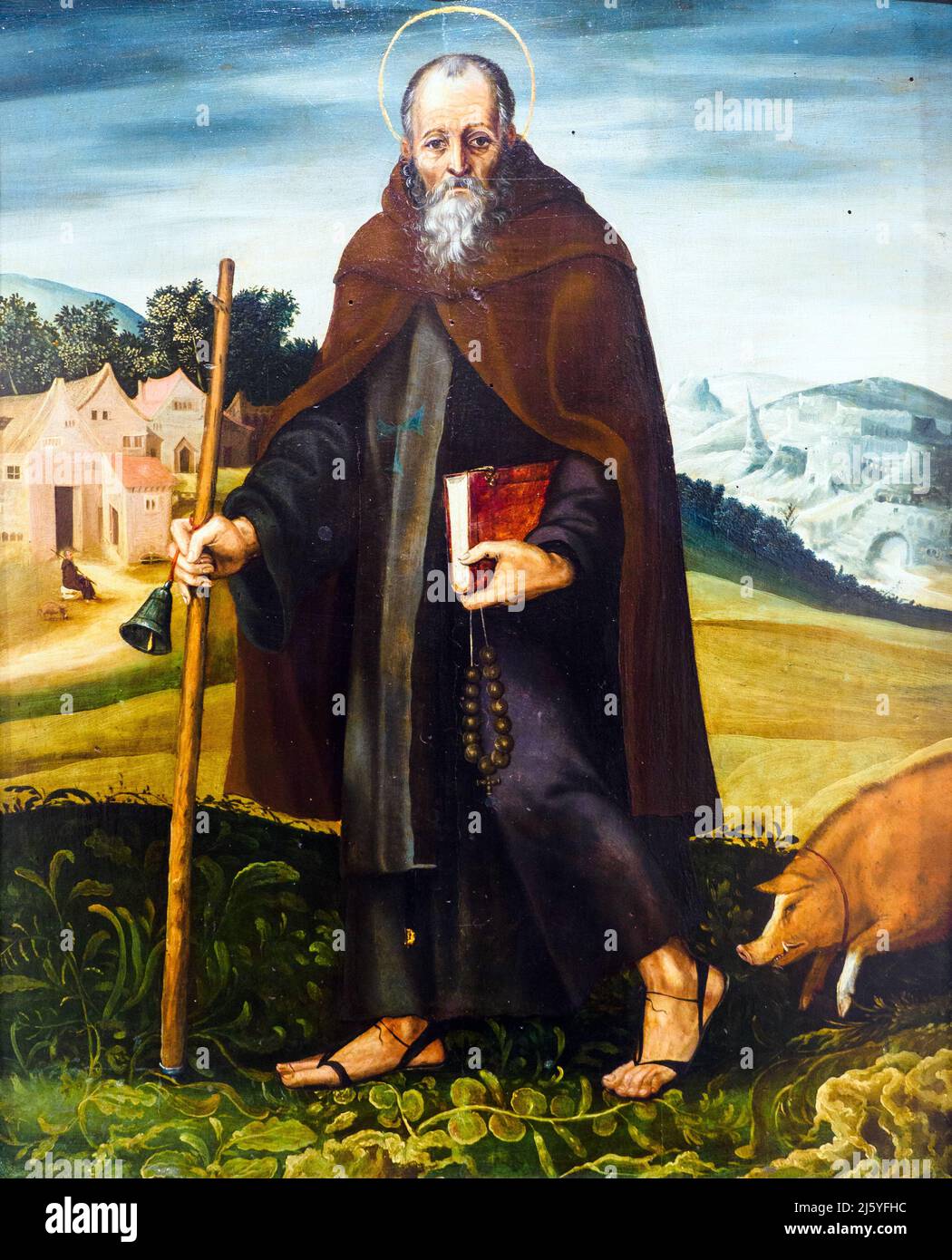 San Augustin (Saint Augustine) 1563 von Baltasar del Aguila (1540-1599) Öl auf Tafel Stockfoto