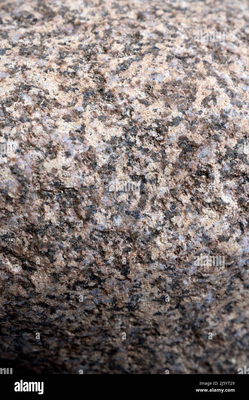 Granitfelsoberfläche in Nahaufnahme Stockfoto