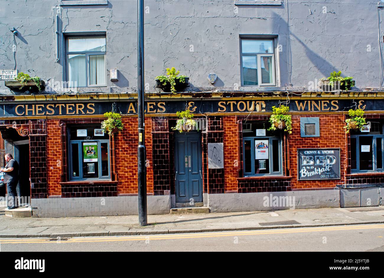 The Crown and Anchor, Ecke Port Street und Hilton Street, Manchester, England Stockfoto