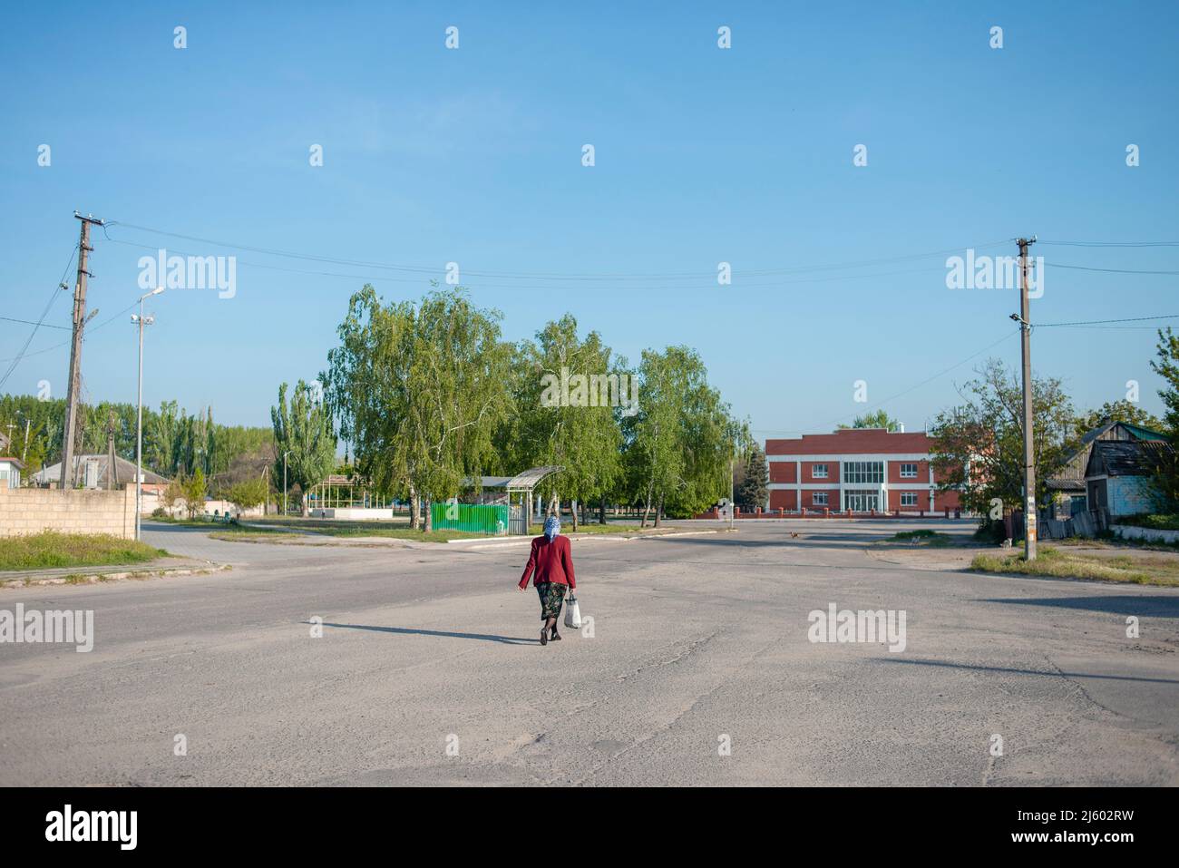 Tägliches Leben in Oleschky (ehemals Tsiurupynsk), einer der ältesten Städte der Ukraine, dem Gebiet Cherson, Ukraine Stockfoto