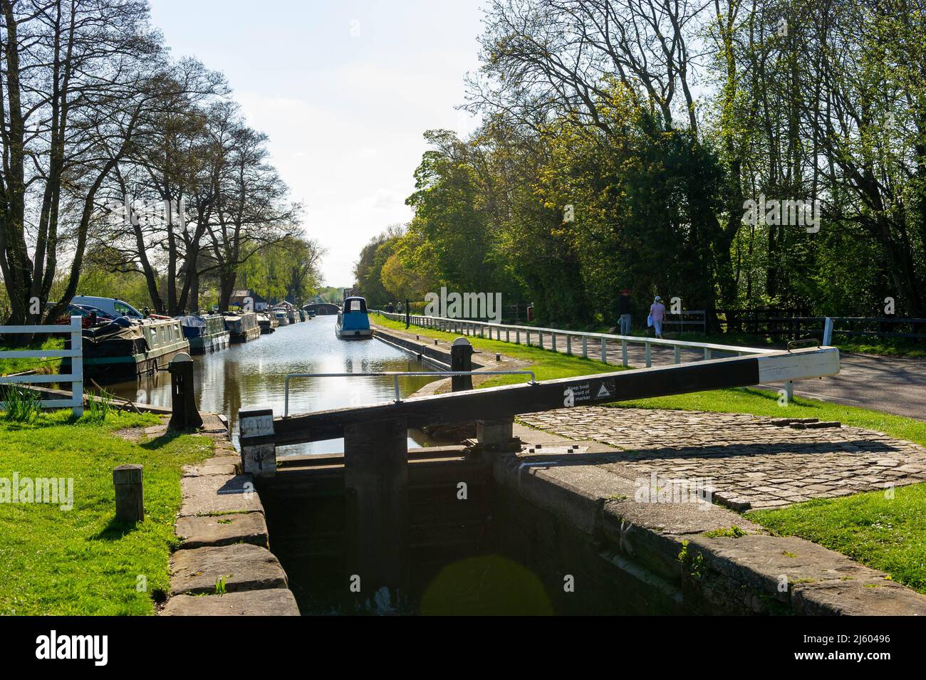 Kanalschleusen an der Fradley Junction, Staffordshire, England Stockfoto