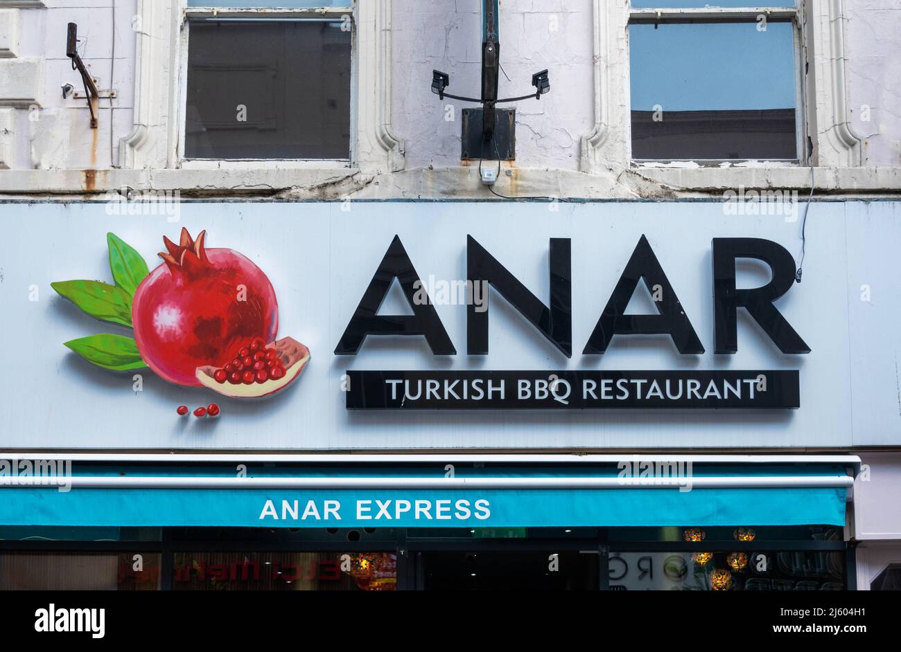 Anar, ein türkisches BBQ-Restaurant an der Bold Street in Liverpool Stockfoto