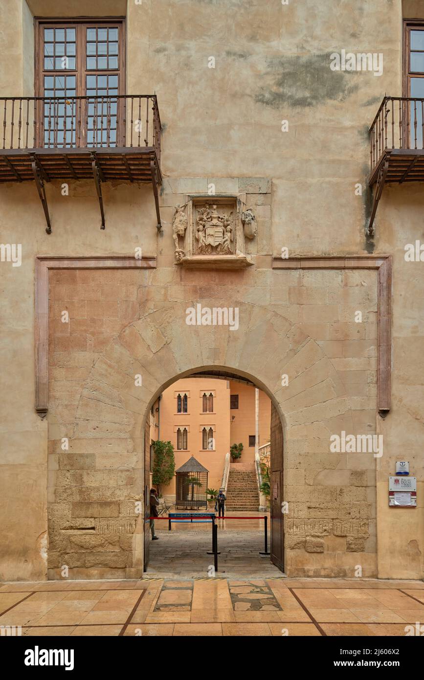 Herzogspalast Borgia in Gandia, Costa Blanca, Valencia, Spanien Europa Stockfoto