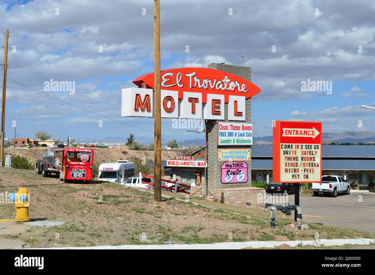 El Trovatore Motel, Kingman Stockfoto