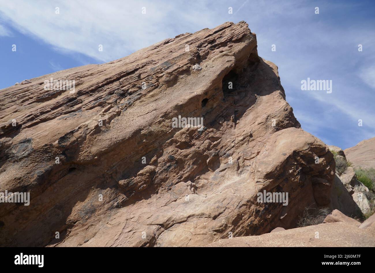 Agua Dulce, Kalifornien, USA 17.. April 2022 Eine allgemeine Ansicht der Atmosphäre des Vasquez Rocks Natural Park am 17. April 2022 in Agua Dulce, Kalifornien, USA. An diesem Ort befinden sich Dracula mit Bela Lugosi, The Flintstones Movie, Mel Brooks Blazing Saddles, Bill und Ted's Excellent Adventure mit Keanu Reeves, Planet of the Apes, Star Trek, Austin Powers man of Mystery mit Mike Myers, Army of Darkness, Werwolf of London, Michael Jackson Black and White Video, Bette Midler für die Jungen, Rihanna und Justin Timberlake Rehab Video, Steal My Girl with One Direction, Airwolf, A Team, The Bionic Woman, Stockfoto