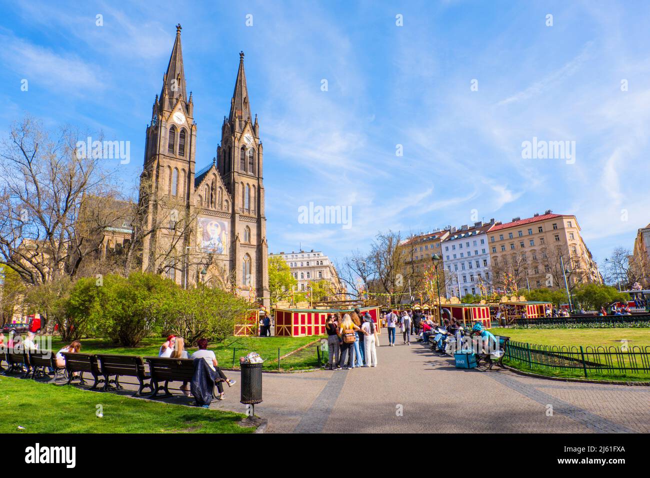 Namesti miru, Prag, Tschechische Republik Stockfoto