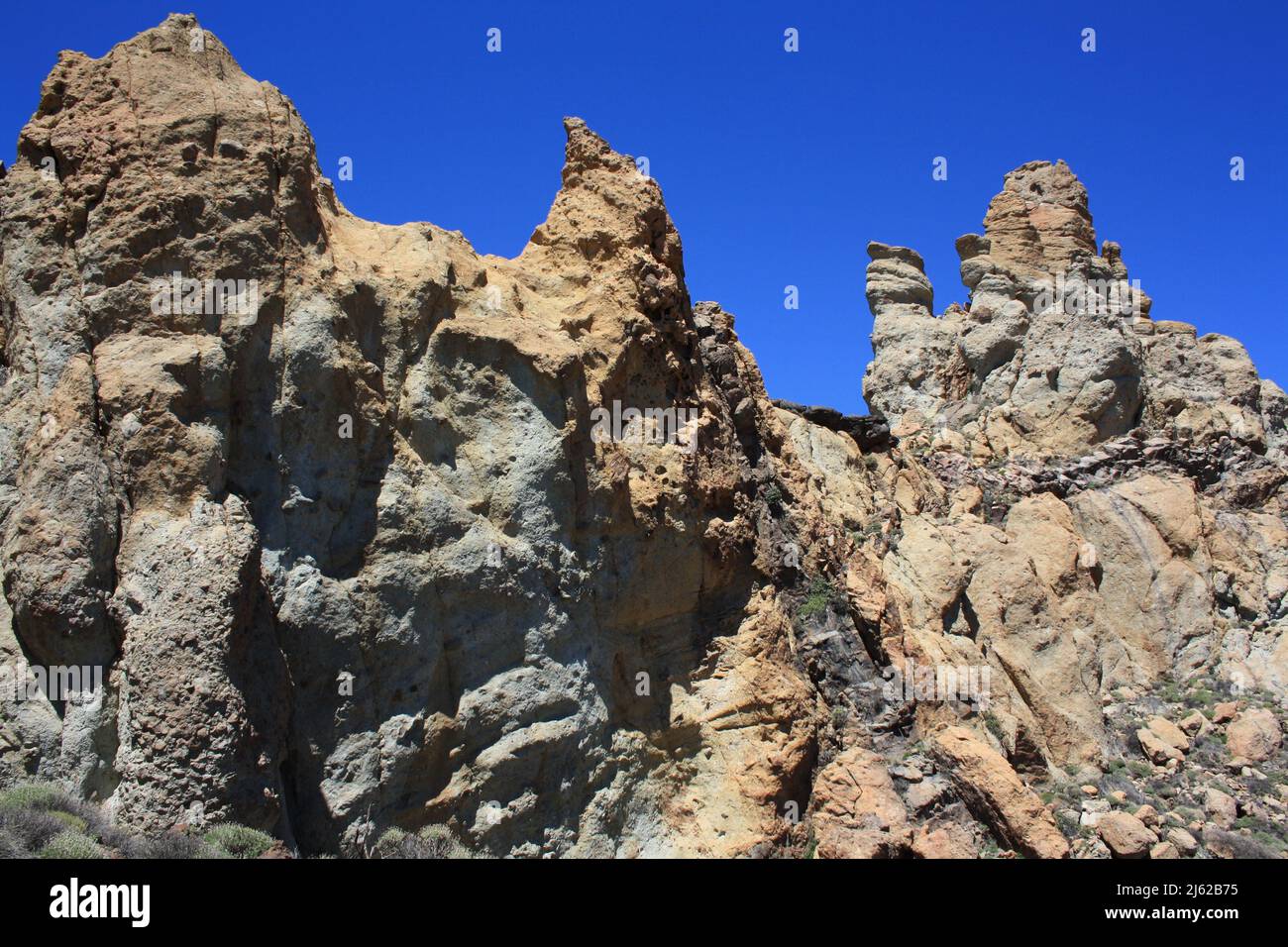 Roques de Garcia - Blick vom Wanderweg Sendero 3 im Teide-Nationalpark auf Teneriffa Stockfoto