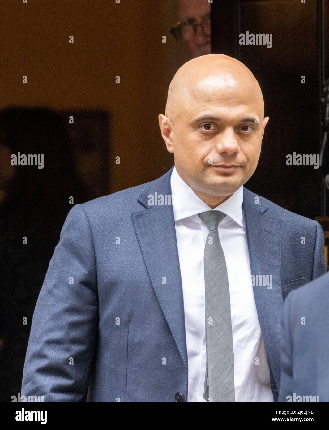 London, Großbritannien. 27. April 2022. Sajid Javid, Gesundheitsminister, Leaves 10 Downing Street, London, Quelle: Ian Davidson/Alamy Live News Stockfoto