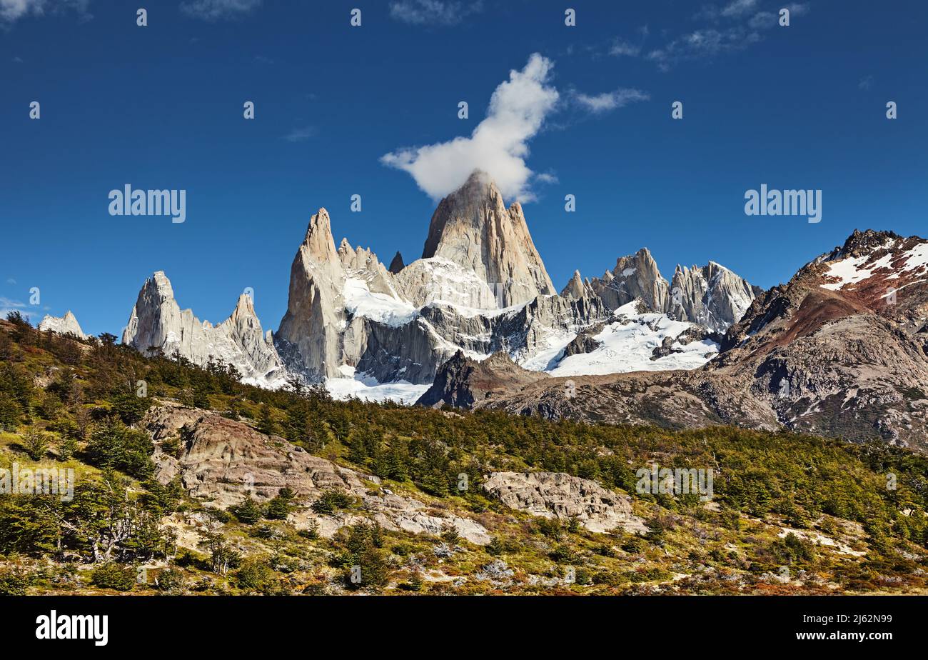 Mount Fitz Roy, Patagonien, Argentinien Stockfoto